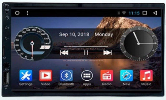 6.2" ANDROID UNIVERSAL - golden mirror car accessories est.